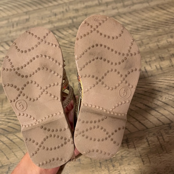 Gladiator Gold Metallic Baby/Toddler Sandals Size 5 - Picture 5 of 7